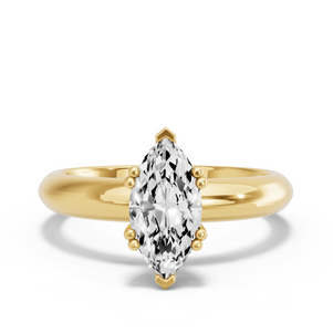 Image for Marquise Vintage Basket Ring with Knife Edge Solitaire band