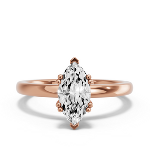 Image for Marquise Vintage Basket Ring with Solitaire band