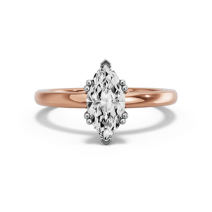 Image for Marquise Vintage Basket Ring with Solitaire band