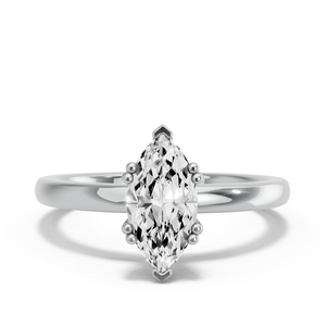 Image for Marquise Vintage Basket Ring with Solitaire band