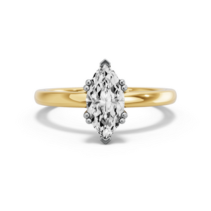 Image for Marquise Vintage Basket Ring with Solitaire band
