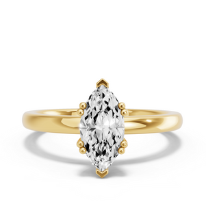 Image for Marquise Vintage Basket Ring with Solitaire band