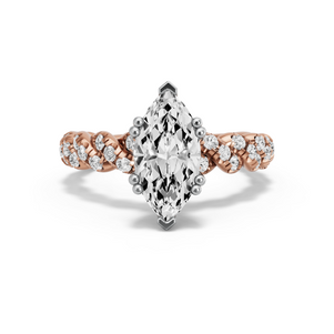 Image for Marquise Vintage Basket Ring with Twist Pave band