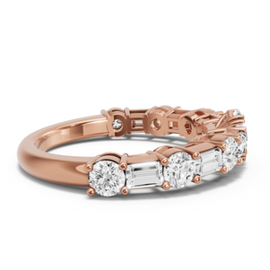 Image for Oval Vintage Basket Ring with Alternating Baguette band