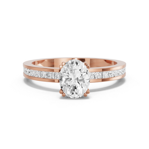Image for Oval Vintage Basket Ring with Channel band