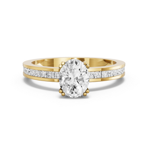 Image for Oval Vintage Basket Ring with Channel band