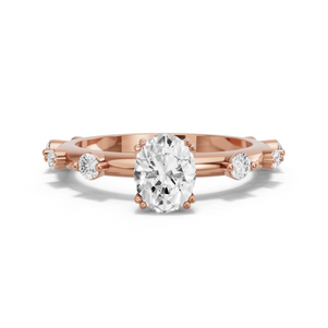 Image for Oval Vintage Basket Ring with Floating Station band