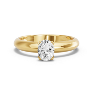 Image for Oval Vintage Basket Ring with Knife Edge Solitaire band