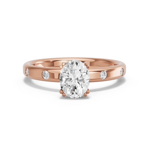 Image for Oval Vintage Basket Ring with Sleek Accent band