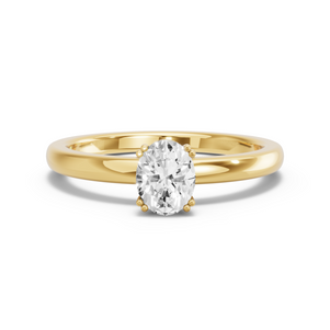 Image for Oval Vintage Basket Ring with Solitaire band