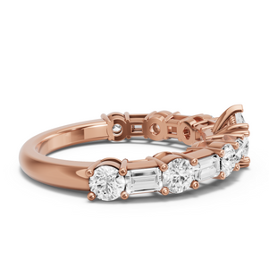 Image for Pear Vintage Basket Ring with Alternating Baguette band
