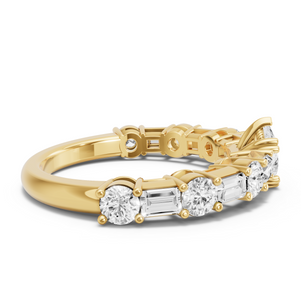 Image for Pear Vintage Basket Ring with Alternating Baguette band