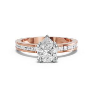 Image for Pear Vintage Basket Ring with Channel band