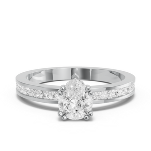 Image for Pear Vintage Basket Ring with Channel band