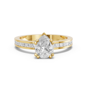 Image for Pear Vintage Basket Ring with Channel band