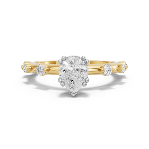 Image for Pear Vintage Basket Ring with Floating Station band