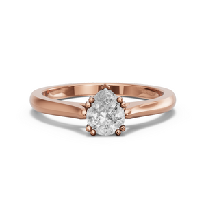 Image for Pear Vintage Basket Ring with Knife Edge Cathedral band