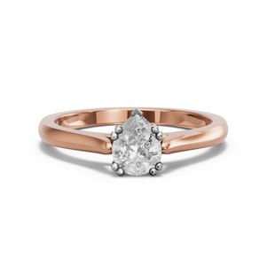 Image for Pear Vintage Basket Ring with Knife Edge Cathedral band