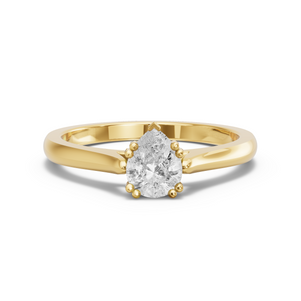 Image for Pear Vintage Basket Ring with Knife Edge Cathedral band