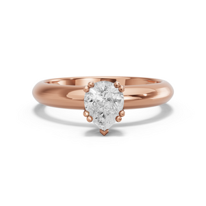 Image for Pear Vintage Basket Ring with Knife Edge Solitaire band