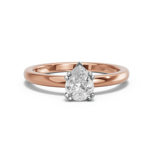Image for Pear Vintage Basket Ring with Solitaire band