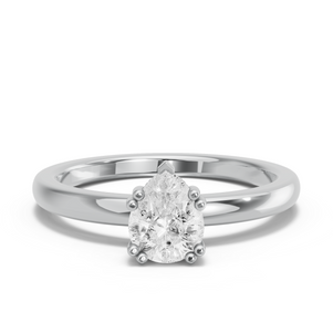 Image for Pear Vintage Basket Ring with Solitaire band