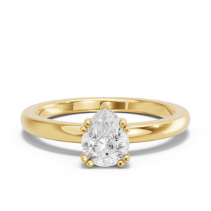 Image for Pear Vintage Basket Ring with Solitaire band