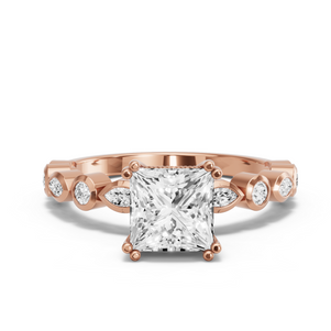 Image for Princess Vintage Basket Ring with Alternating Marquise band