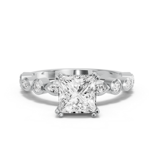 Image for Princess Vintage Basket Ring with Alternating Marquise band
