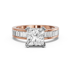 Image for Princess Vintage Basket Ring with Baguette Channel band
