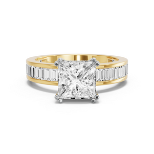 Image for Princess Vintage Basket Ring with Baguette Channel band