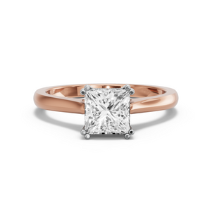 Image for Princess Vintage Basket Ring with Knife Edge Cathedral band
