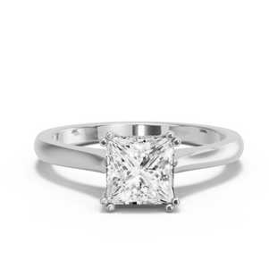 Image for Princess Vintage Basket Ring with Knife Edge Cathedral band