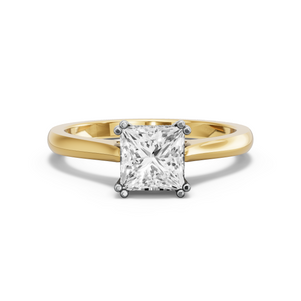 Image for Princess Vintage Basket Ring with Knife Edge Cathedral band