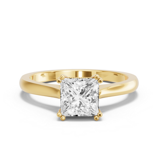 Image for Princess Vintage Basket Ring with Knife Edge Cathedral band