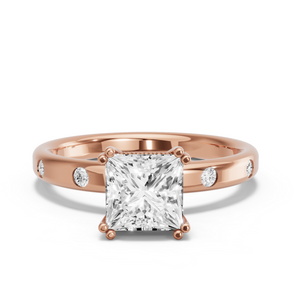 Image for Princess Vintage Basket Ring with Sleek Accent band