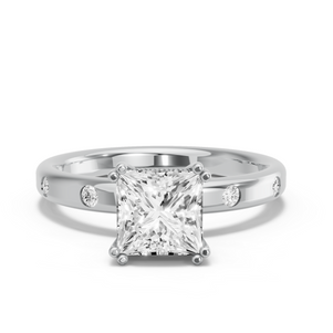 Image for Princess Vintage Basket Ring with Sleek Accent band