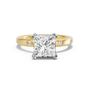 Image for Princess Vintage Basket Ring with Sleek Accent band