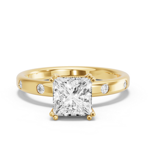 Image for Princess Vintage Basket Ring with Sleek Accent band