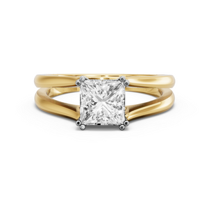 Image for Princess Vintage Basket Ring with Split Ring Solitaire band
