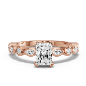 Image for Radiant Vintage Basket Ring with Alternating Marquise band