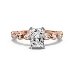 Image for Radiant Vintage Basket Ring with Alternating Marquise band