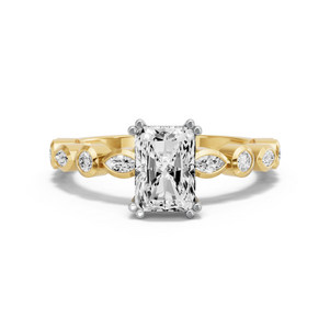 Image for Radiant Vintage Basket Ring with Alternating Marquise band