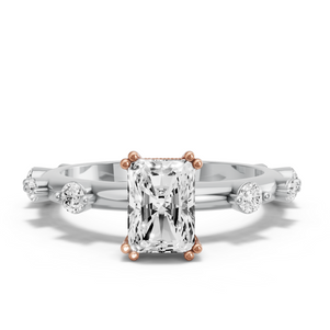 Image for Radiant Vintage Basket Ring with Floating Station band