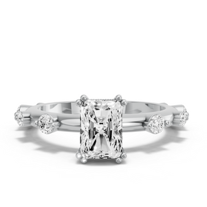 Image for Radiant Vintage Basket Ring with Floating Station band