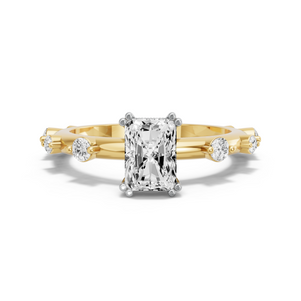 Image for Radiant Vintage Basket Ring with Floating Station band