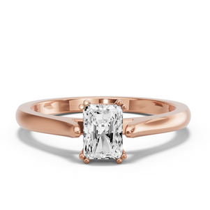 Image for Radiant Vintage Basket Ring with Knife Edge Cathedral band