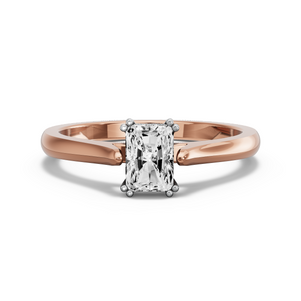 Image for Radiant Vintage Basket Ring with Knife Edge Cathedral band