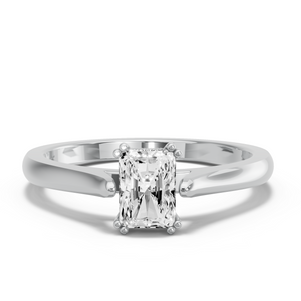 Image for Radiant Vintage Basket Ring with Knife Edge Cathedral band