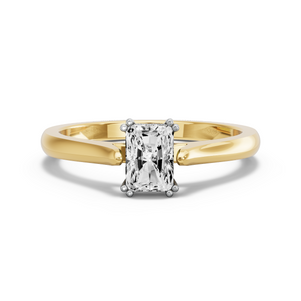 Image for Radiant Vintage Basket Ring with Knife Edge Cathedral band